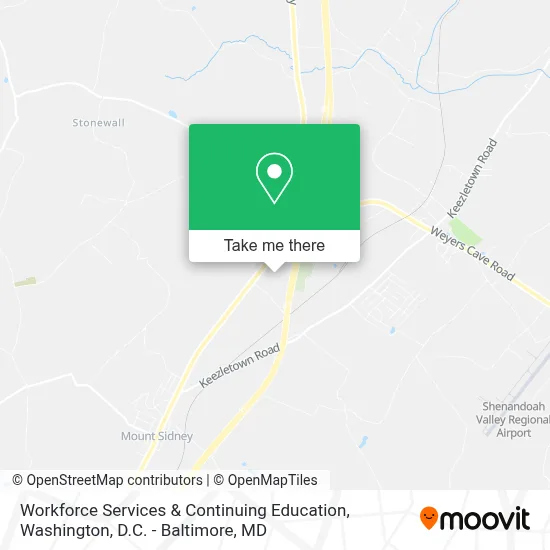 Workforce Services & Continuing Education map