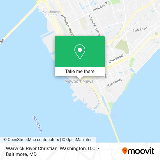 Warwick River Christian map