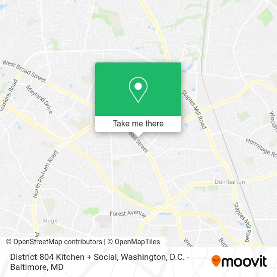 District 804 Kitchen + Social map