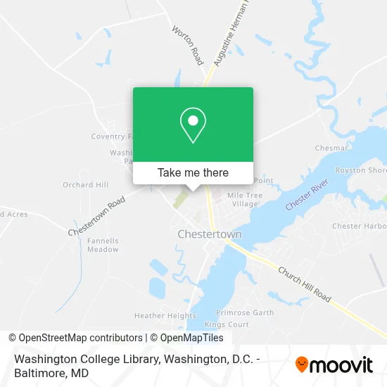 Washington College Library map