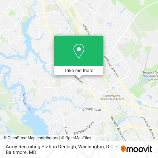 Army Recruiting Station Denbigh map