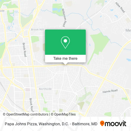 Papa Johns Pizza map