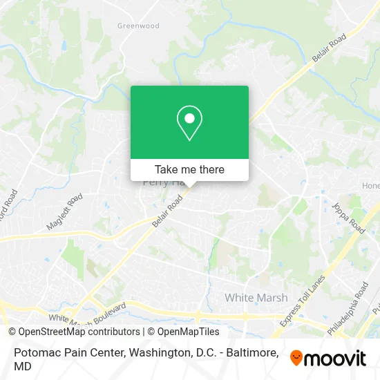 Potomac Pain Center map