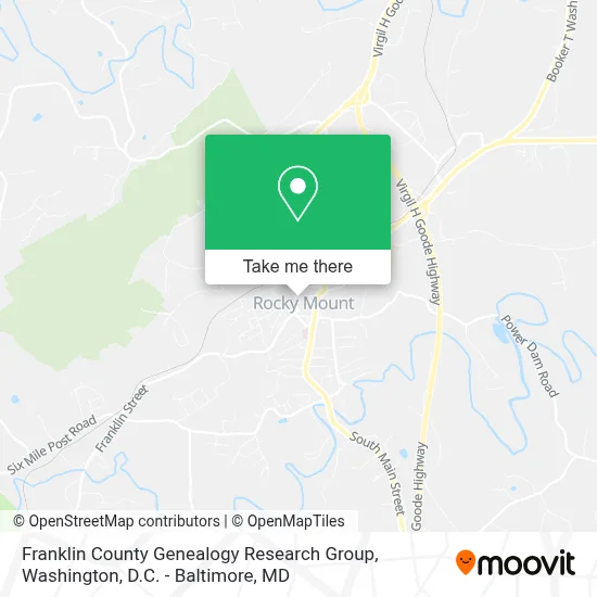 Franklin County Genealogy Research Group map