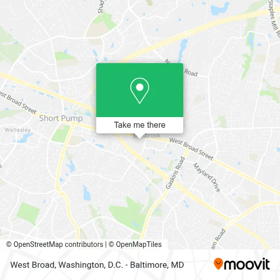 West Broad map
