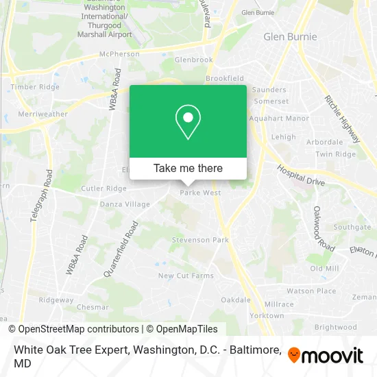 White Oak Tree Expert map