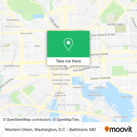 Western Union map