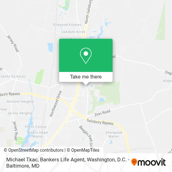 Michael Tkac, Bankers Life Agent map