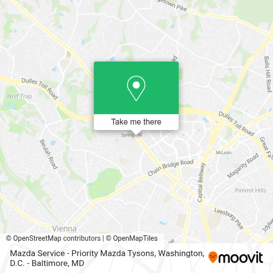 Mazda Service - Priority Mazda Tysons map