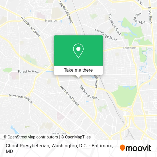 Christ Presybeterian map