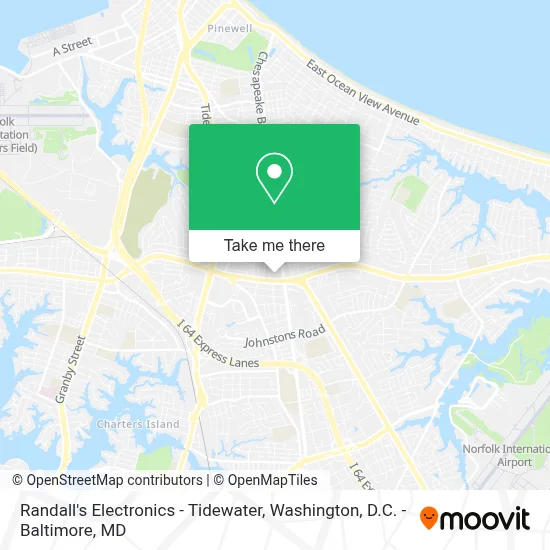 Randall's Electronics - Tidewater map