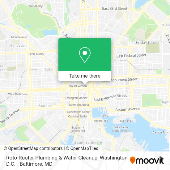Roto-Rooter Plumbing & Water Cleanup map