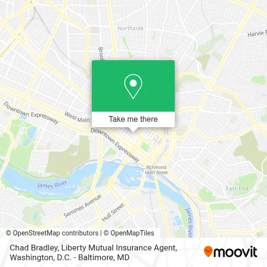 Chad Bradley, Liberty Mutual Insurance Agent map