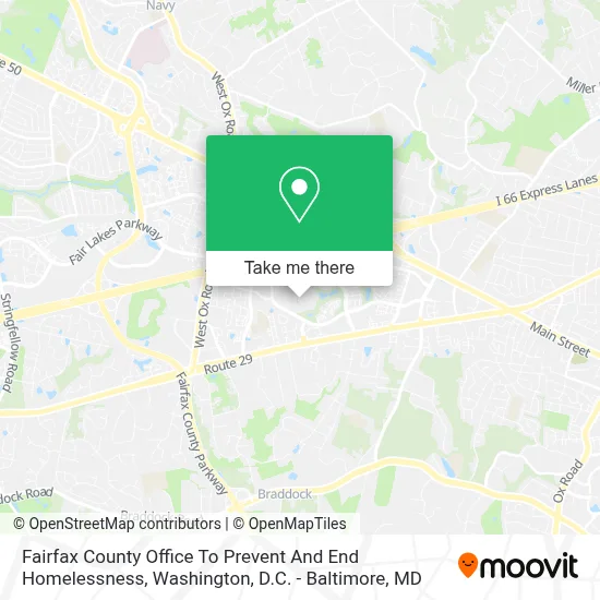 Fairfax County Office To Prevent And End Homelessness map