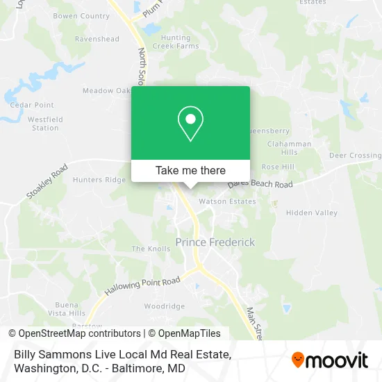 Billy Sammons Live Local Md Real Estate map