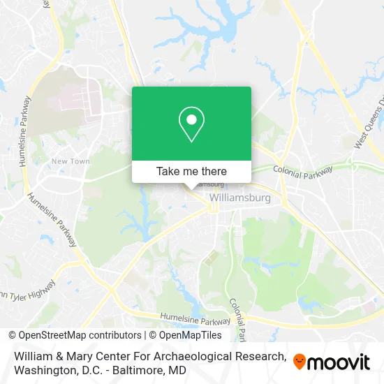 William & Mary Center For Archaeological Research map