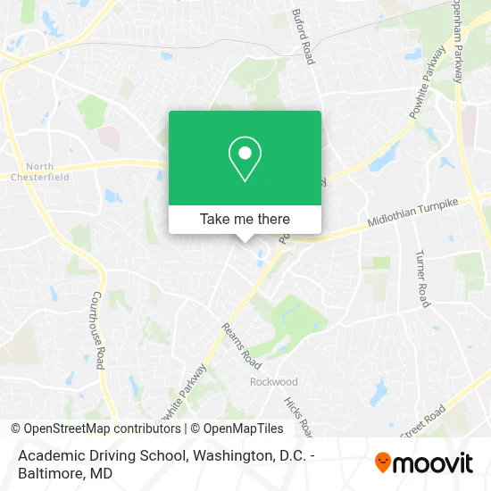 Academic Driving School map