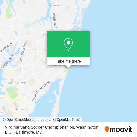 Virginia Sand Soccer Championships map