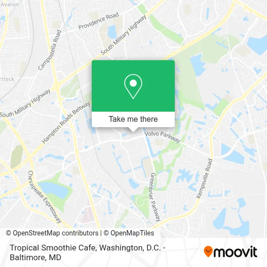 Tropical Smoothie Cafe map