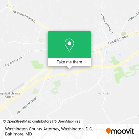 Washington County Attorney map