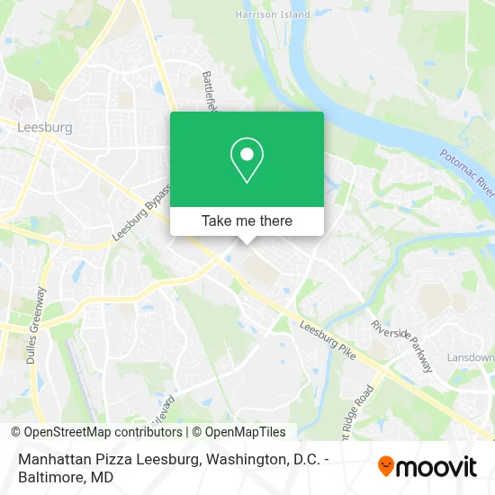 Manhattan Pizza Leesburg map
