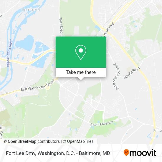 Fort Lee Dmv map