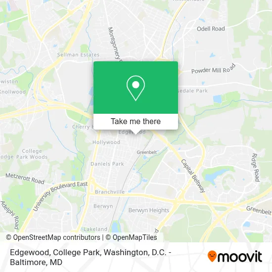 Edgewood, College Park map