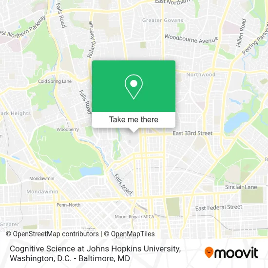 Cognitive Science at Johns Hopkins University map