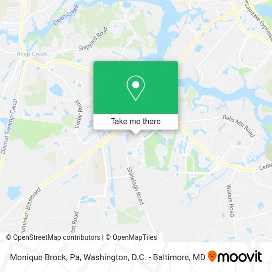 Monique Brock, Pa map