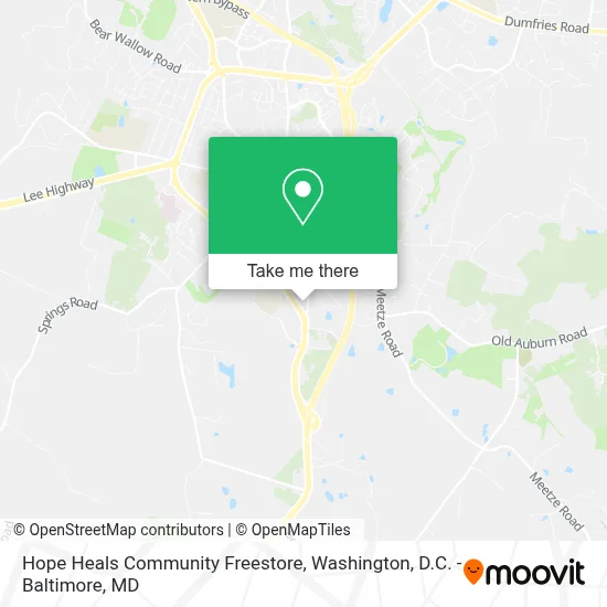 Hope Heals Community Freestore map