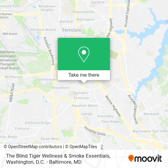 The Blind Tiger Wellness & Smoke Essentials map