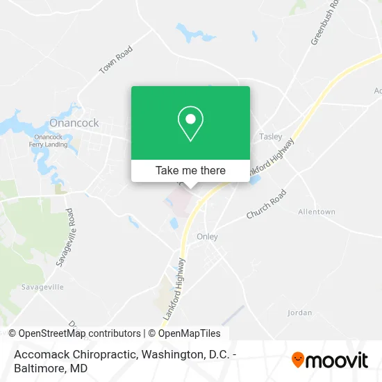 Accomack Chiropractic map