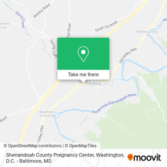 Shenandoah County Pregnancy Center map