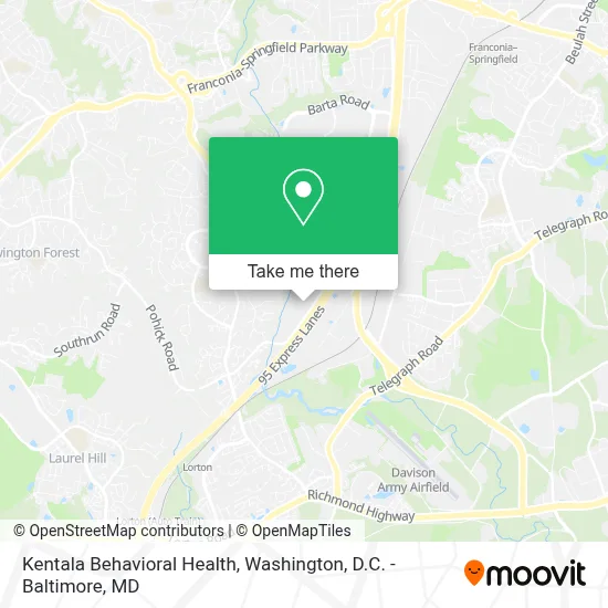 Kentala Behavioral Health map