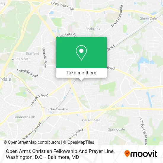 Open Arms Christian Fellowship And Prayer Line map