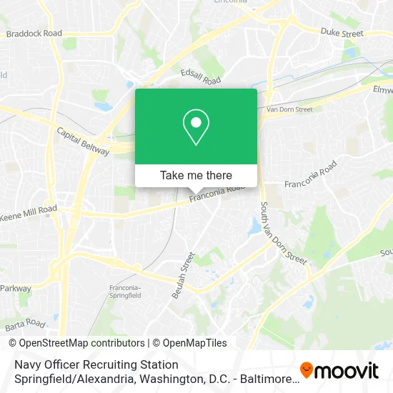 Navy Officer Recruiting Station Springfield / Alexandria map
