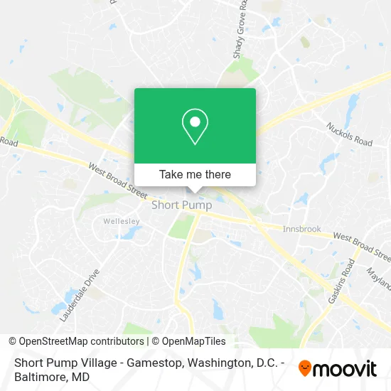 Short Pump Village - Gamestop map