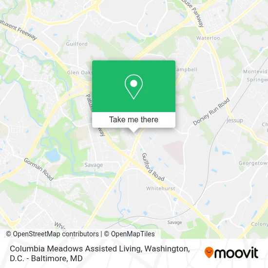 Columbia Meadows Assisted Living map