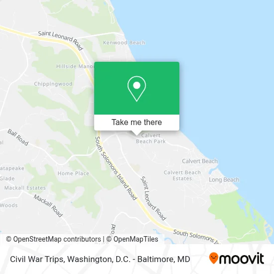 Civil War Trips map