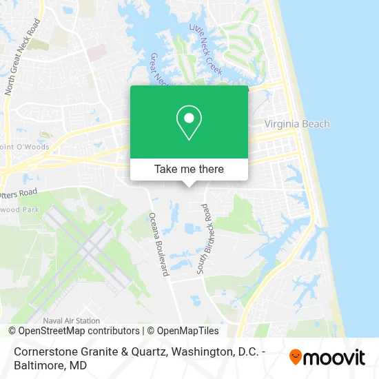 Cornerstone Granite & Quartz map