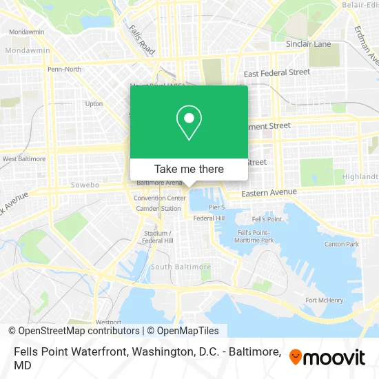 Fells Point Waterfront map