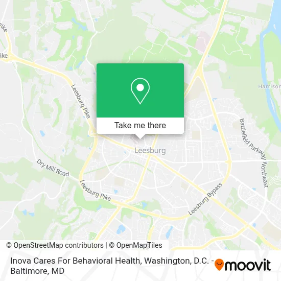 Inova Cares For Behavioral Health map
