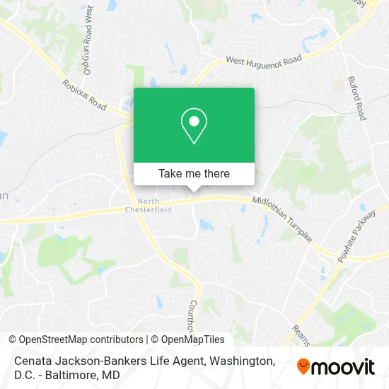 Cenata Jackson-Bankers Life Agent map
