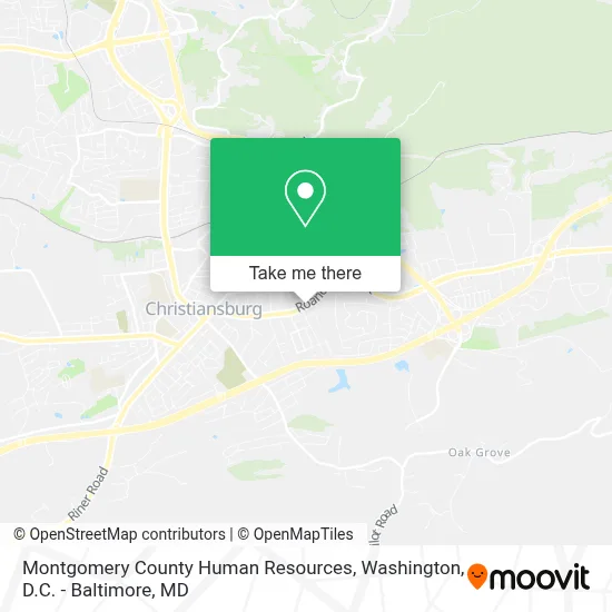 Montgomery County Human Resources map