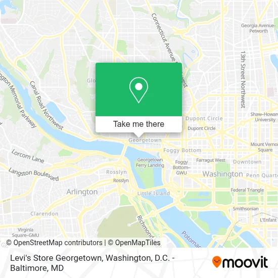Levi's Store Georgetown map