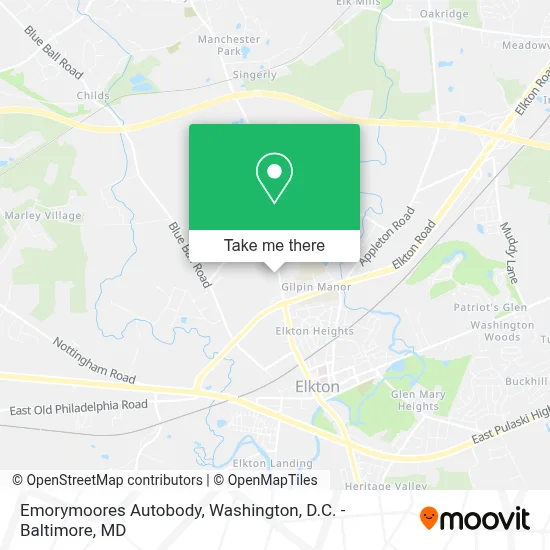 Emorymoores Autobody map