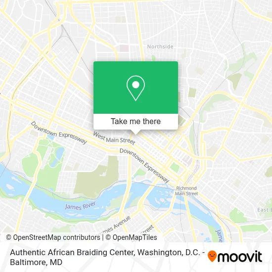 Authentic African Braiding Center map