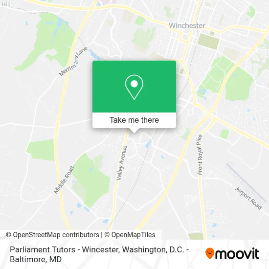 Parliament Tutors - Wincester map