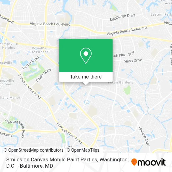 Smiles on Canvas Mobile Paint Parties map