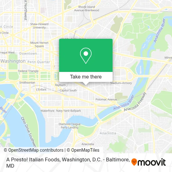 A Presto! Italian Foods map